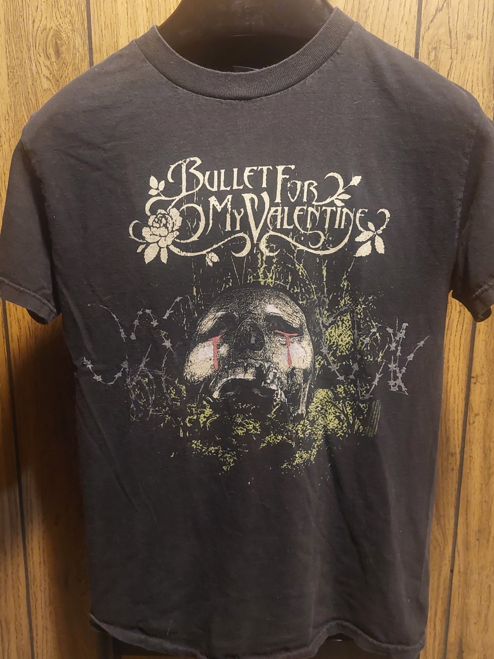 Bullet For My Valentine Black Graphic Short Sleeve Tee Small 2006 Y2K
